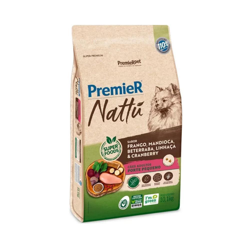 Nattu Core Cães Adultos Porte Pequeno Frango, Mandioca, Beterraba, Linhaça e Cranberry