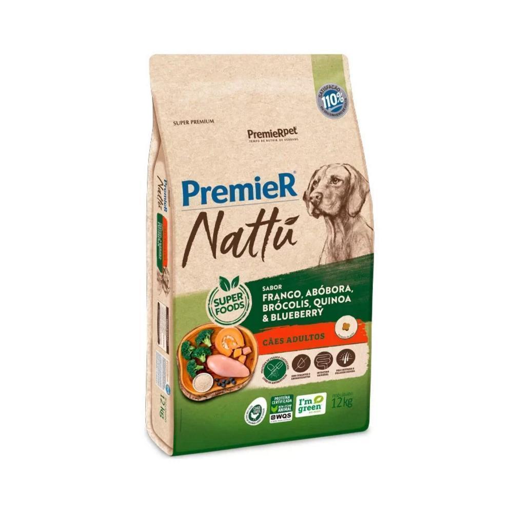 Nattu Core Cães Adultos Frango, Abóbora, Brócolis, Quinoa e Blueberry