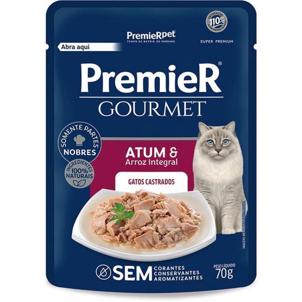 PremieR Gourmet Gatos Castrados Atum e Arroz Integral