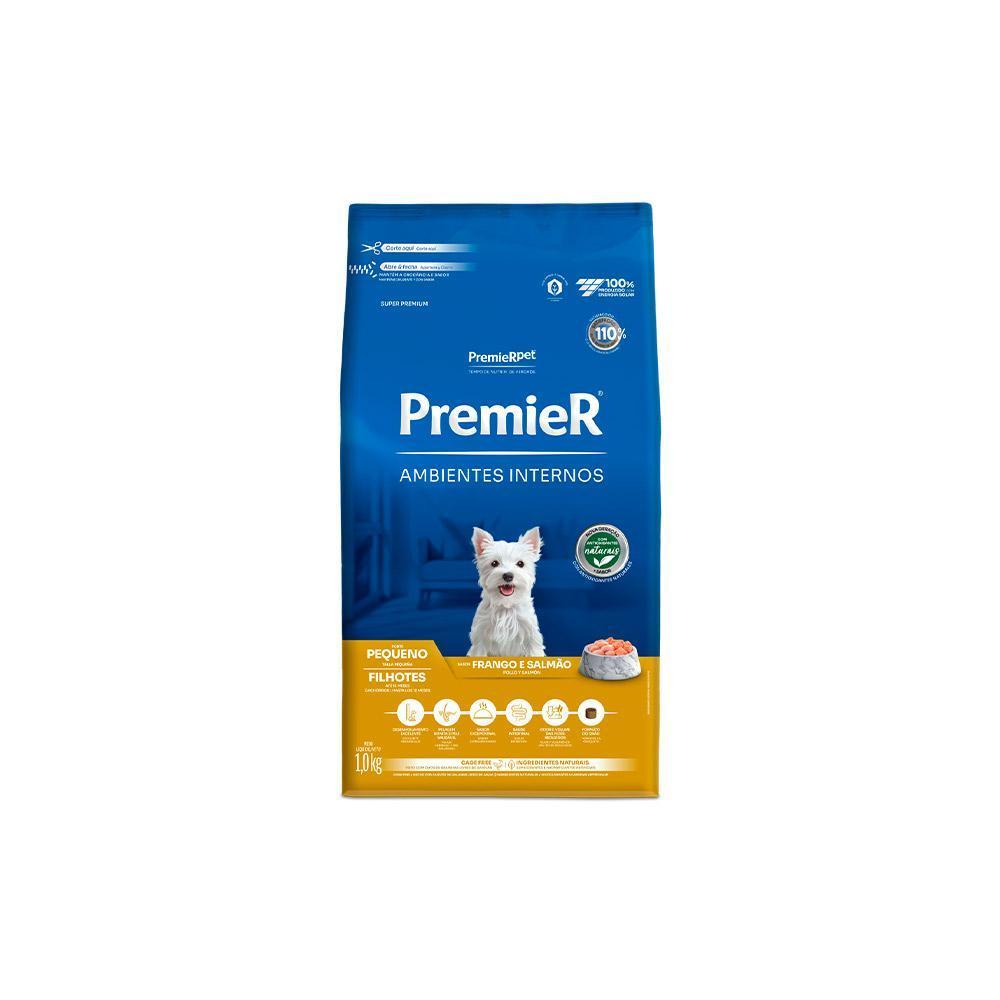PremieR Ambientes Internos Cães Filhotes Porte Pequeno Frango e Salmão