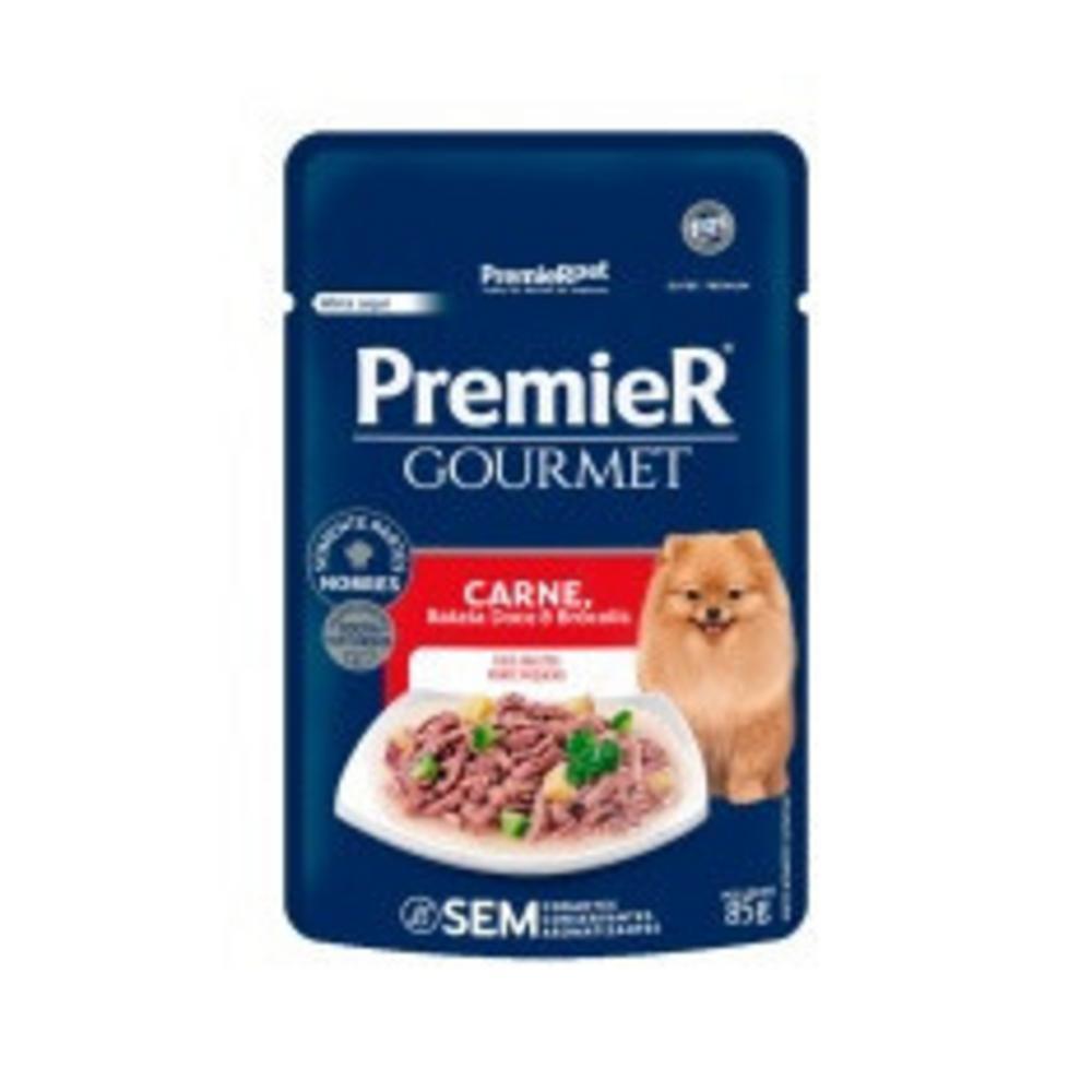 PremieR Gourmet Cães Adultos Porte Pequeno Carne, Batata Doce e Brócolis