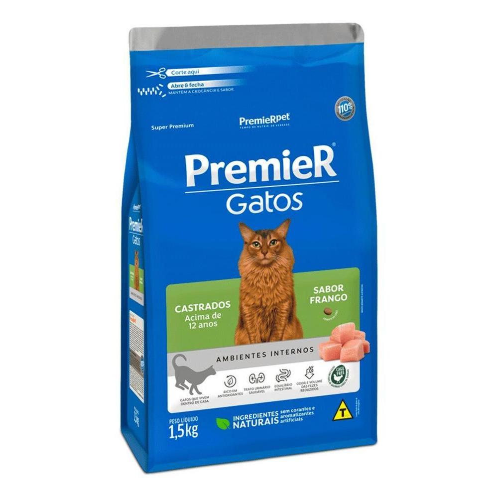 PremieR Gatos Castrados 12 Anos Frango
