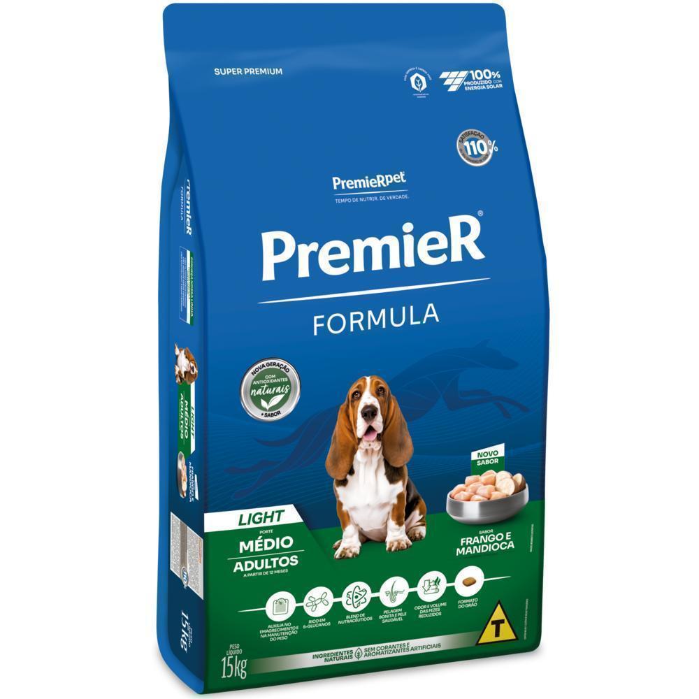 PremieR Formula Cães Adultos Porte Médio Frango e Mandioca Light