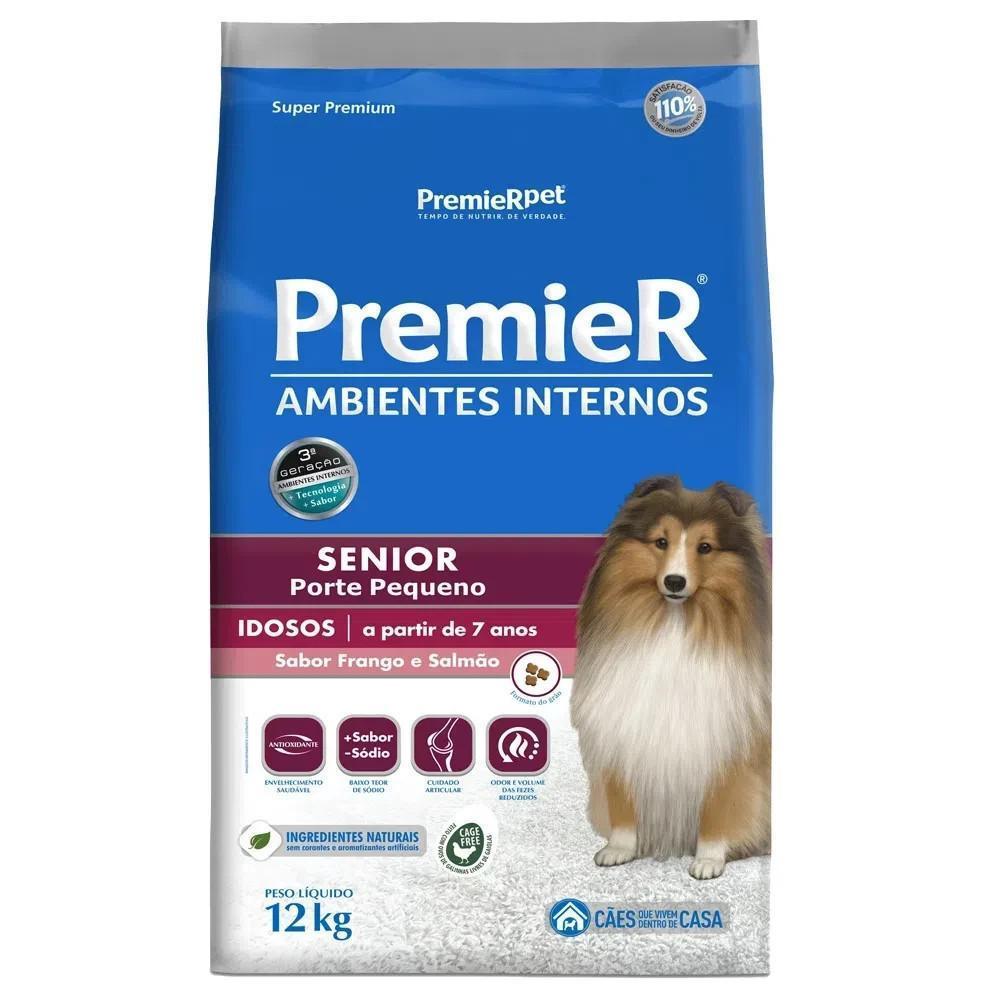 PremieR Ambientes Internos Cães Sênior Porte Pequeno Frango e Salmão