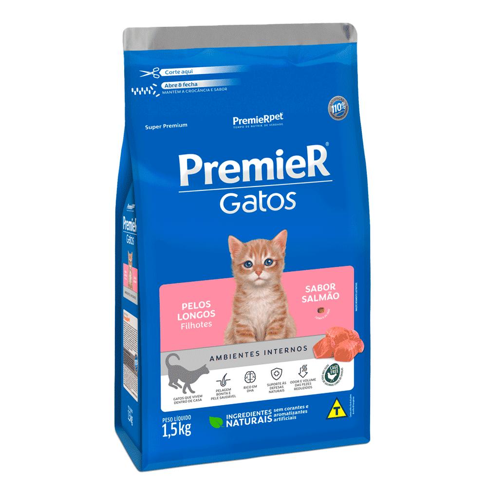 PremieR Gatos Filhotes Pelos Longos Salmão