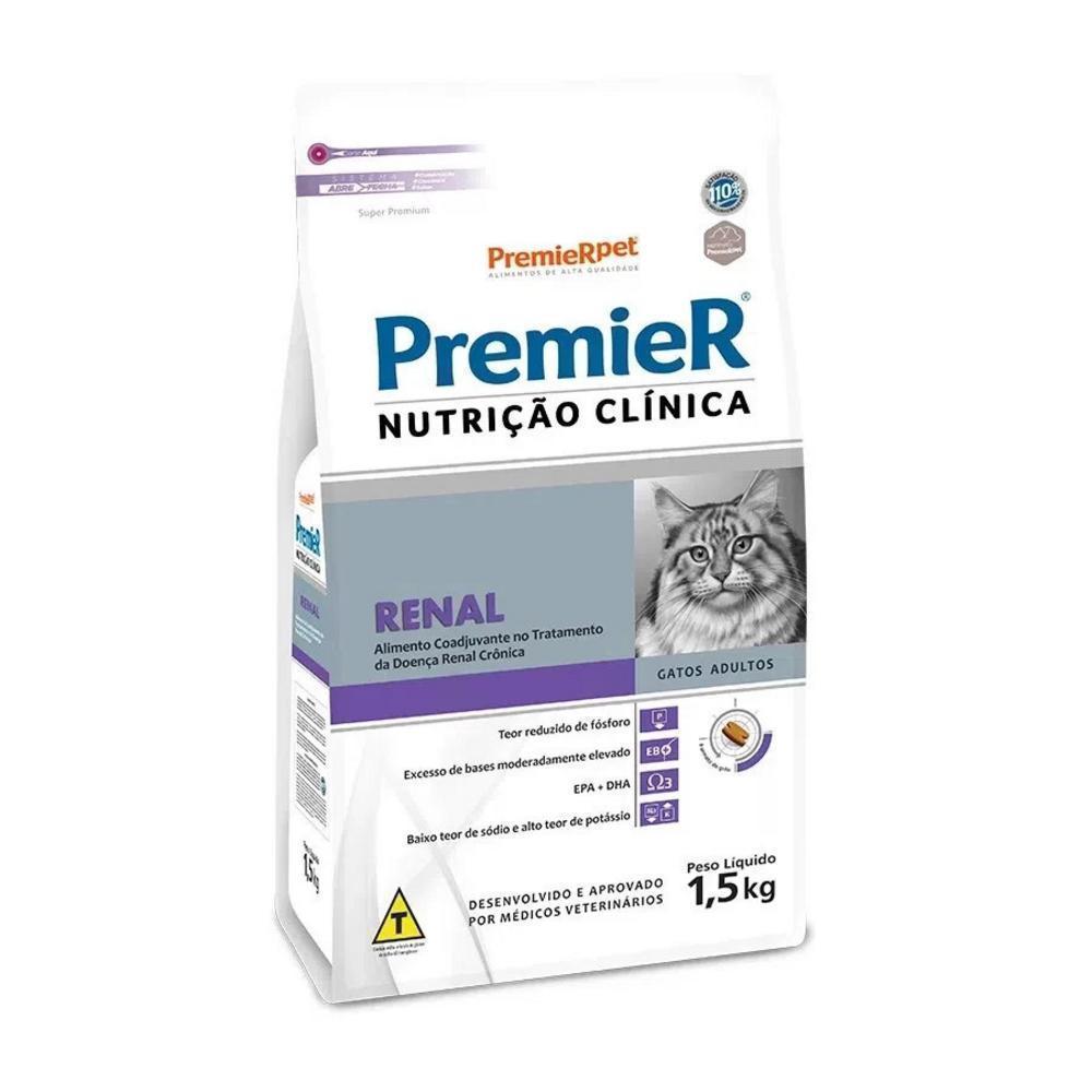 Ração Premier Nutrição Clínica Renal para Gatos Adultos 1,5kg
