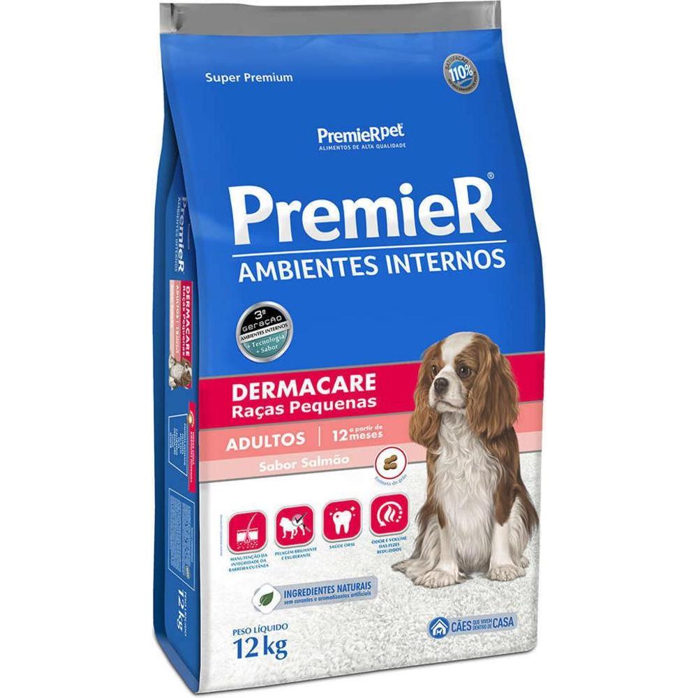 PremieR Ambientes Internos Cães Adultos Porte Pequeno Salmão Dermacare