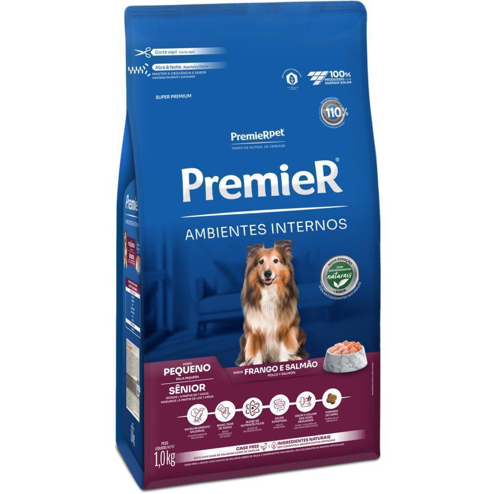 PremieR Ambientes Internos Cães Sênior Porte Pequeno Frango e Salmão