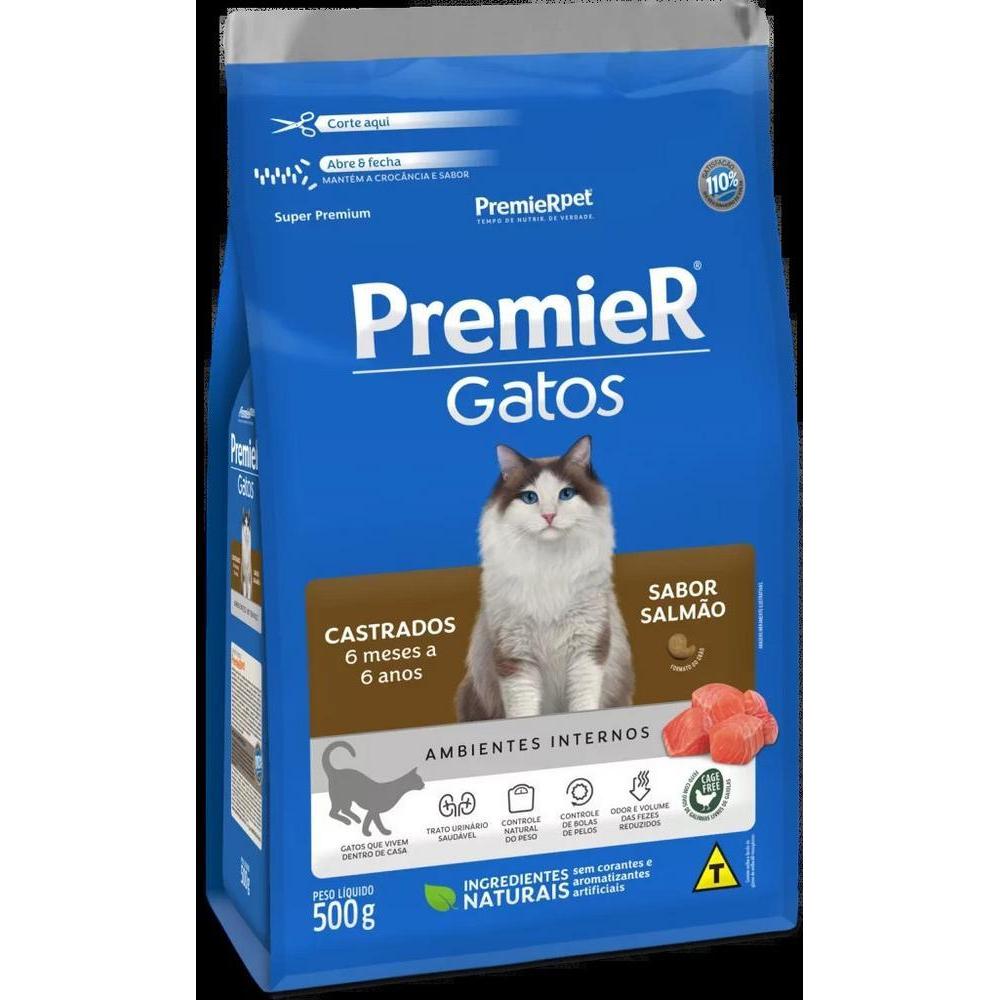 PremieR Gatos Castrados 6 Meses a 6 Anos Salmão