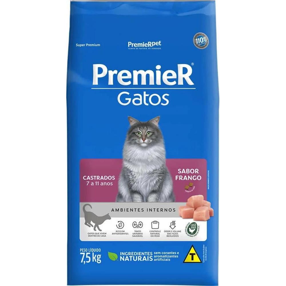 PremieR Gatos Castrados 7 a 11 Anos Frango