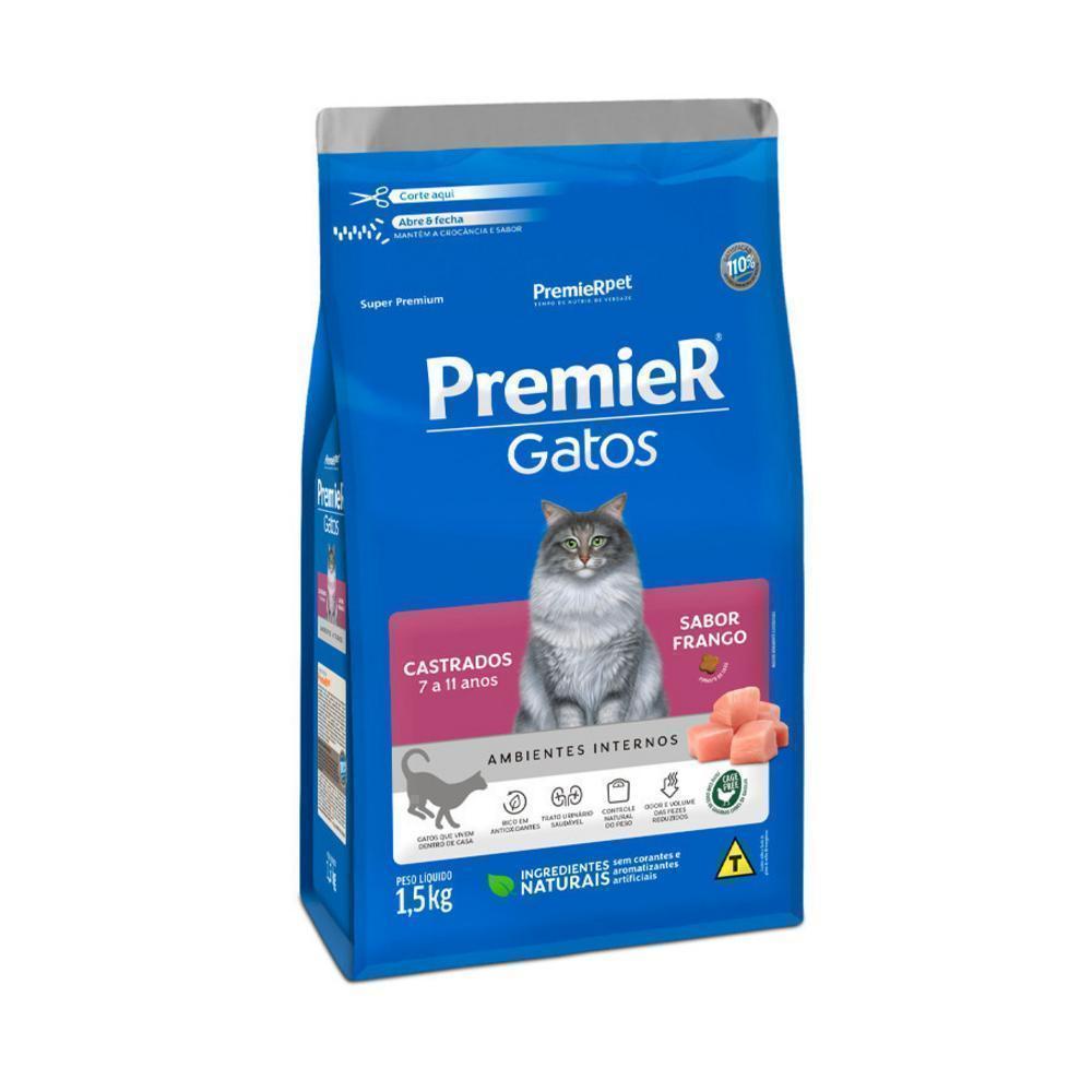 PremieR Gatos Castrados 7 a 11 Anos Frango
