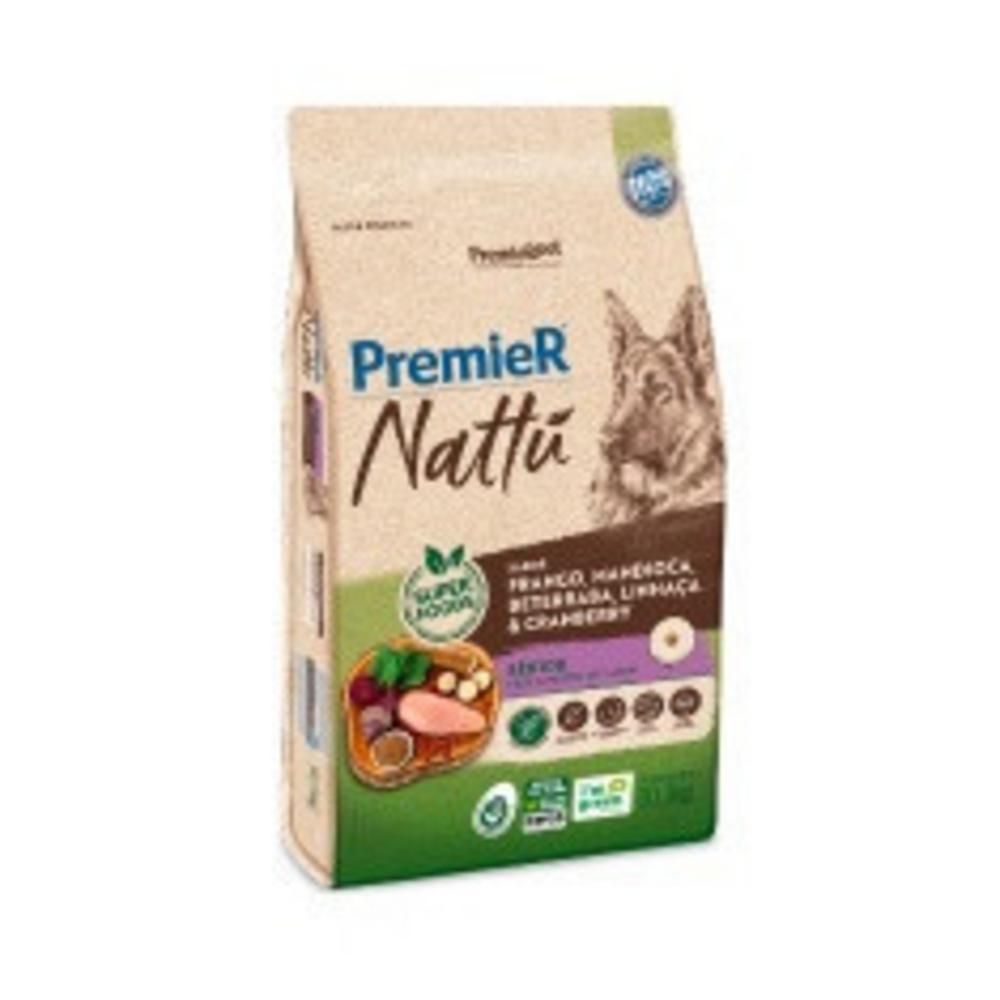 Nattu Core Cães Sênior Frango, Mandioca, Beterraba, Linhaça e Cranberry