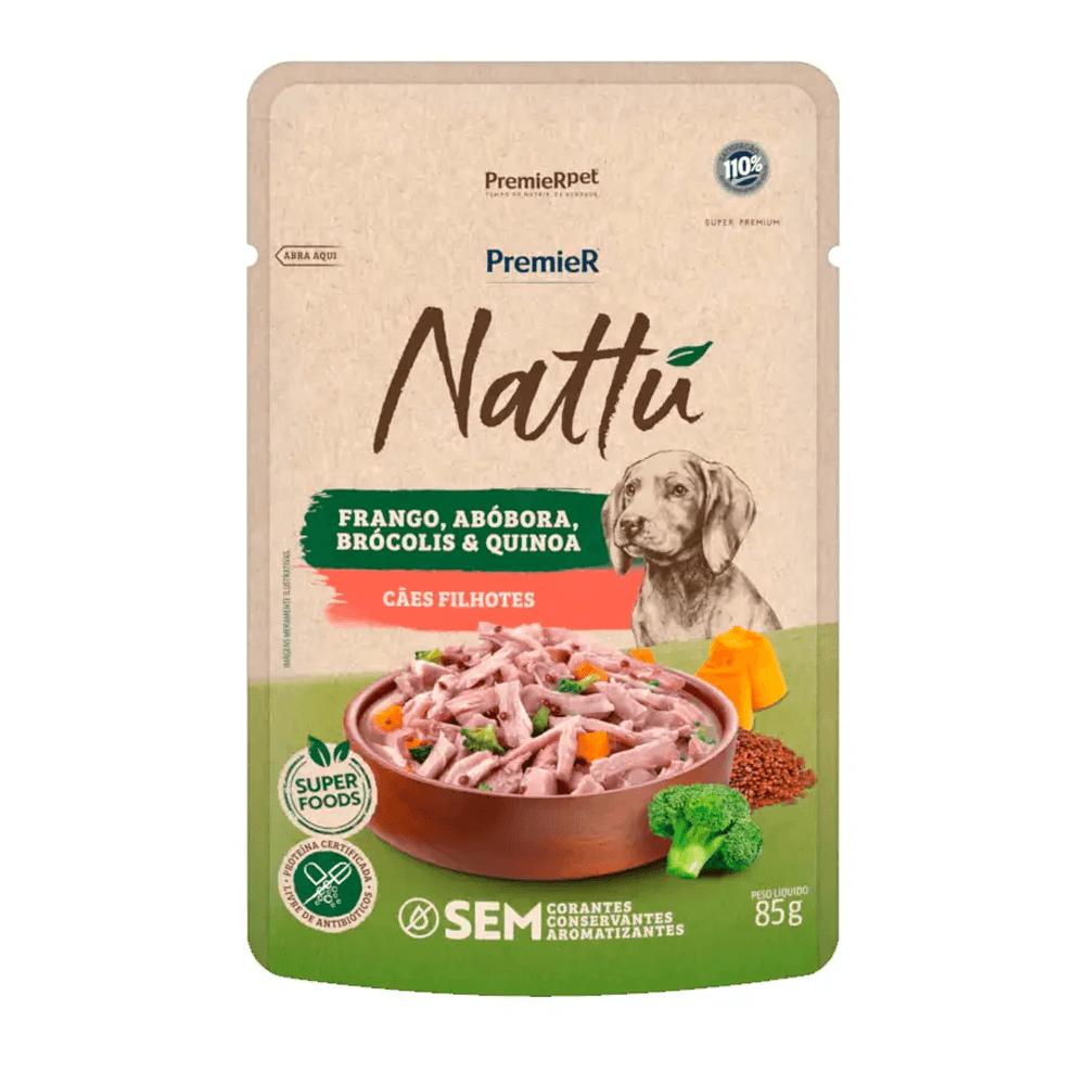 PremieR Nattu Úmidos Cães Filhotes Frango, Abóbora, Brócolis e Quinoa