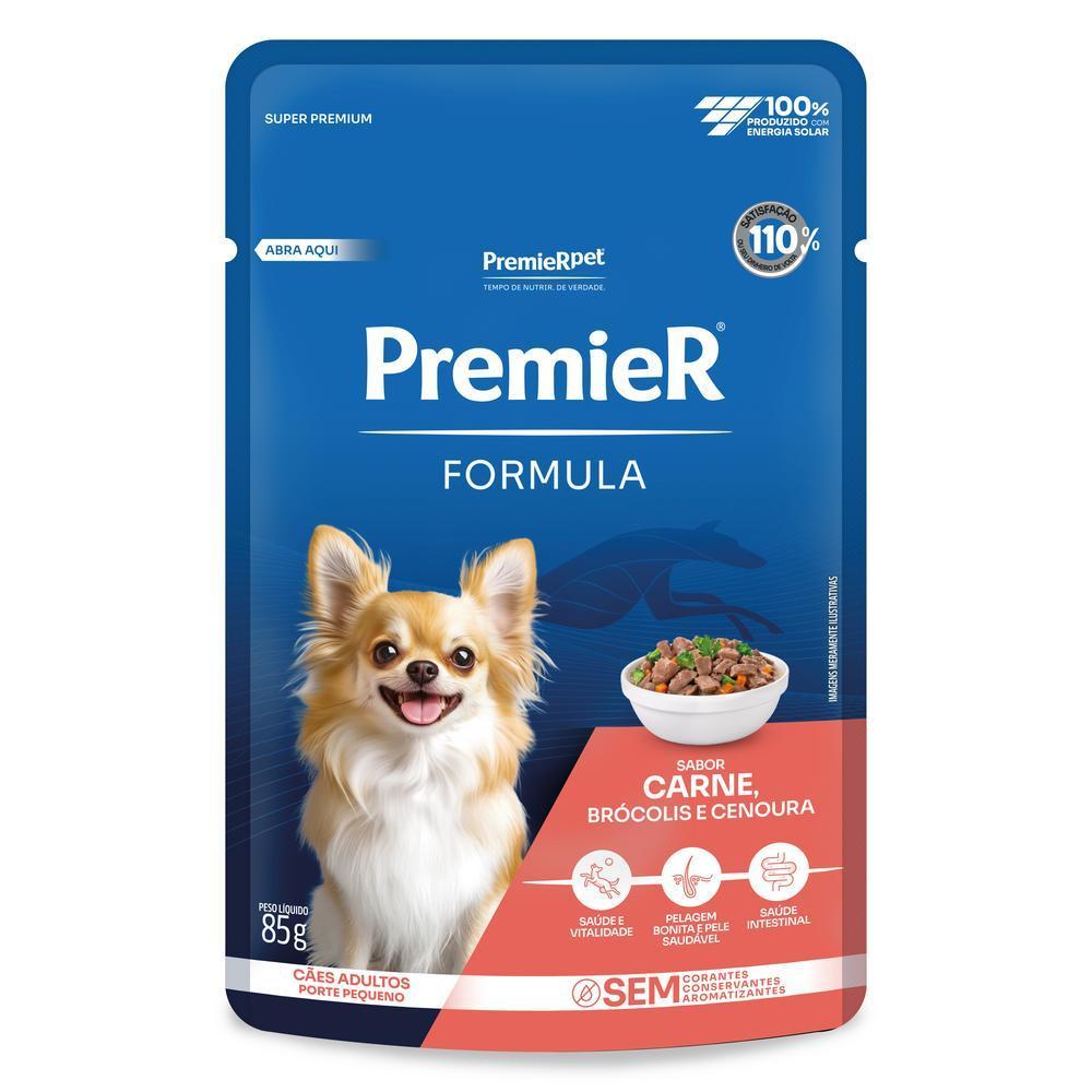 PremieR Formula Úmidos Cães Adultos Porte Pequeno Carne, Brócolis e Cenoura